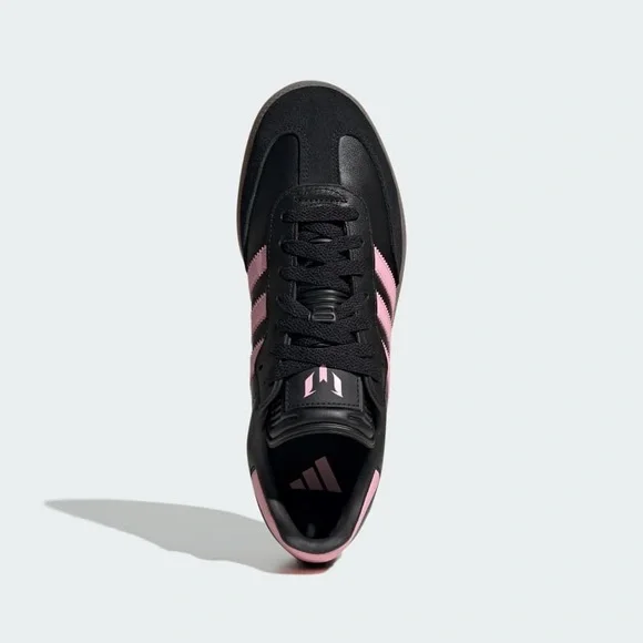 Adidas Men's 9 Samba Lionel Messi Shoes Pink/Black/Gum NEW - Picture 2 of 9